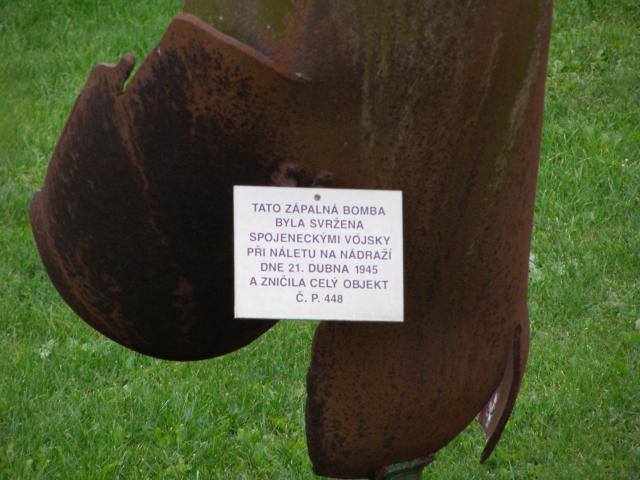 Detail bomby Horažďovice-Předměstí